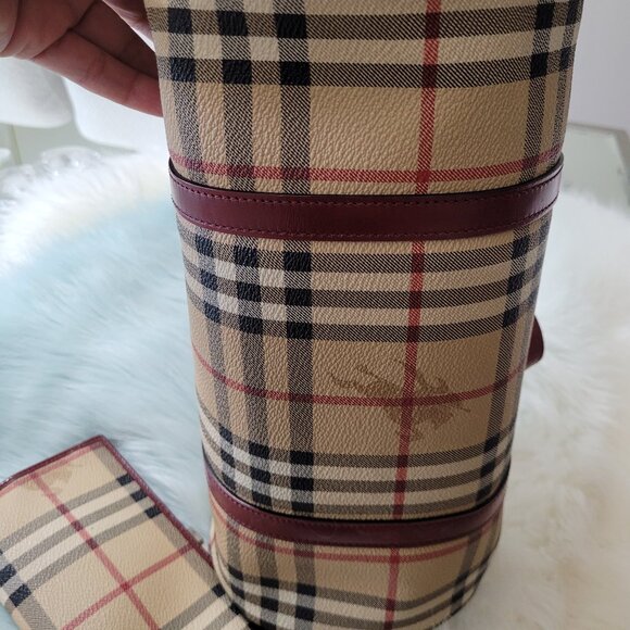 Burberry Nova Check Barrel Bag & Wallet * Leather & Coated Canvas - Picture 6 of 16